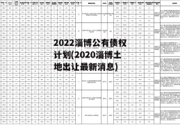 2022淄博公有债权计划(2020淄博土地出让最新消息)