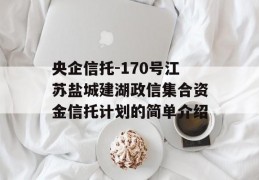 央企信托-170号江苏盐城建湖政信集合资金信托计划的简单介绍