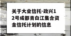 关于大业信托-政兴12号成都青白江集合资金信托计划的信息