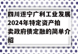 四川遂宁广利工业发展2024年特定资产拍卖政府债定融的简单介绍