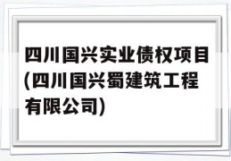 四川国兴实业债权项目(四川国兴蜀建筑工程有限公司)