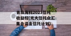 青岛海科2023信托收益权(光大信托众汇集合资金信托计划)