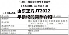 山东正方JT2022年债权的简单介绍