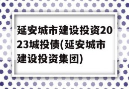 延安城市建设投资2023城投债(延安城市建设投资集团)