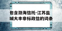 包含渤海信托-江苏盐城大丰非标政信的词条