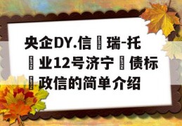 央企DY.信‮瑞-托‬业12号济宁‮债标‬政信的简单介绍