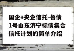 国企+央企信托-鲁债1号山东济宁标债集合信托计划的简单介绍