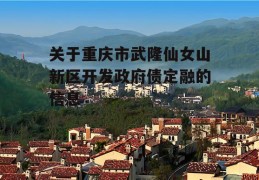 关于重庆市武隆仙女山新区开发政府债定融的信息