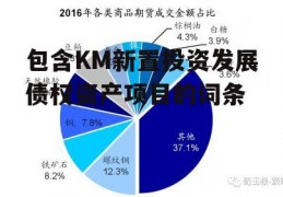 包含KM新置投资发展债权资产项目的词条