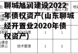 聊城旭润建设2022年债权资产(山东聊城经开置业2020年债权资产)