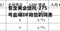 包含央企信托-275号盐城DF政信的词条