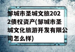 邹城市圣城文旅2022债权资产(邹城市圣城文化旅游开发有限公司怎么样)