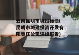 云南昆明市城投标债(昆明市城建投资开发有限责任公司评级报告)