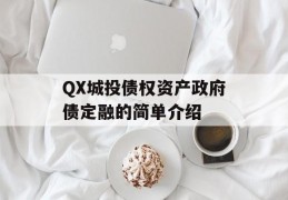 QX城投债权资产政府债定融的简单介绍