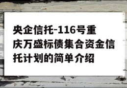 央企信托-116号重庆万盛标债集合资金信托计划的简单介绍