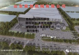 青州城投2022应收债权项目(青州市城市建设投资开发有限公司 发行债券)