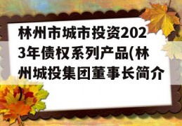 林州市城市投资2023年债权系列产品(林州城投集团董事长简介)