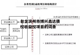 包含滨州市博兴鑫达债权收益权项目的词条