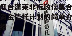 国企+央企信托—山东烟台蓬莱非标政信集合资金信托计划的简单介绍