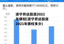 遂宁开达投资2021年债权(遂宁开达投资2021年债权多少)