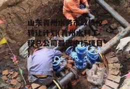 山东青州水务市政债权转让计划(青州水利工程总公司最近中标项目)