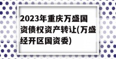 2023年重庆万盛国资债权资产转让(万盛经开区国资委)