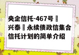 央企信托-467号‮兴泰‬永续债政信集合信托计划的简单介绍