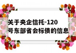 关于央企信托-120号东部省会标债的信息