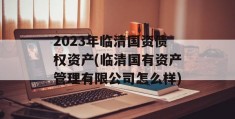 2023年临清国资债权资产(临清国有资产管理有限公司怎么样)