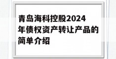 青岛海科控股2024年债权资产转让产品的简单介绍