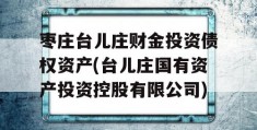 枣庄台儿庄财金投资债权资产(台儿庄国有资产投资控股有限公司)