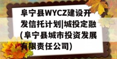 阜宁县WYCZ建设开发信托计划|城投定融(阜宁县城市投资发展有限责任公司)