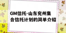 GM信托-山东兖州集合信托计划的简单介绍