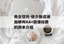 央企信托-极少融资湖南郴州AA+担保标债的简单介绍