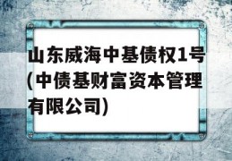 山东威海中基债权1号(中债基财富资本管理有限公司)