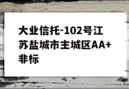 大业信托-102号江苏盐城市主城区AA+非标