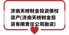 济南天桥财金投资债权资产(济南天桥财金投资有限责任公司融资)