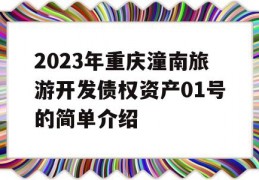 2023年重庆潼南旅游开发债权资产01号的简单介绍