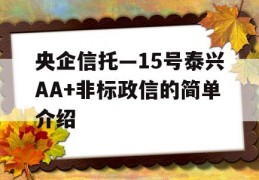 央企信托—15号泰兴AA+非标政信的简单介绍