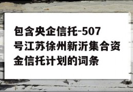 包含央企信托-507号江苏徐州新沂集合资金信托计划的词条