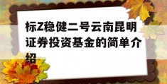 标Z稳健二号云南昆明证券投资基金的简单介绍