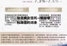 包含央企信托—烟台非标政信的词条