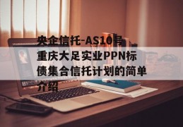 央企信托-AS10号重庆大足实业PPN标债集合信托计划的简单介绍