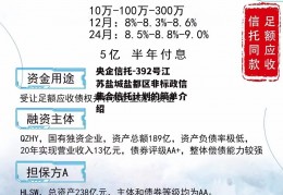 央企信托-392号江苏盐城盐都区非标政信集合信托计划的简单介绍