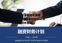 2022洛阳西苑国有资本投资债权融资计划(洛阳市西苑)