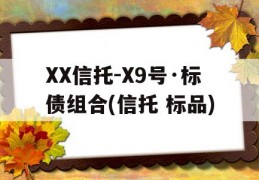 XX信托-X9号·标债组合(信托 标品)