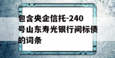 包含央企信托-240号山东寿光银行间标债的词条