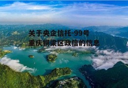 关于央企信托-99号重庆铜梁区政信的信息