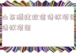 山东滕建政信债权项目