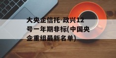 大央企信托-政兴12号一年期非标(中国央企重组最新名单)